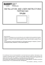 DUDOFF TP-Z01 Installation And User Instructions Manual предпросмотр