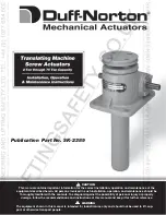 Preview for 1 page of Duff-Norton SK-2389 Installation, Operation & Maintenance Instructions Manual