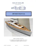 Предварительный просмотр 1 страницы Dufour Yachts 40 Performance Owner'S Manual