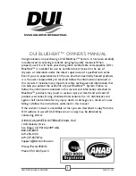 Preview for 2 page of DUI BlueHeat Owner'S Manual