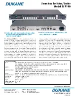 Preview for 1 page of Dukane 3S7190 Technical Specifications