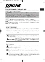 Preview for 4 page of Dukane 8063C User Manual