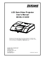 Предварительный просмотр 1 страницы Dukane 8104HW User Manual