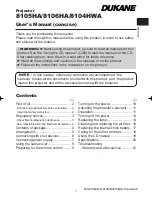 Dukane 8104HWA User Manual preview