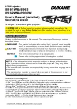 Preview for 1 page of Dukane 8960W User Manual