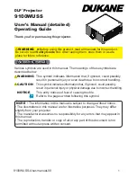 Preview for 1 page of Dukane 9100WUSS User Manual