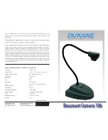 Предварительный просмотр 1 страницы Dukane Camera 106 Specification