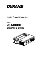 Preview for 1 page of Dukane ImagePro 28A8800 Operating Manual