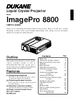 Preview for 3 page of Dukane ImagePro 28A8800 Operating Manual