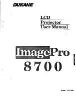 Предварительный просмотр 39 страницы Dukane ImagePro 8700 User Manual