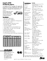 Preview for 2 page of Dukane ImagePro 8755D Specifications