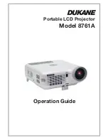 Preview for 1 page of Dukane ImagePro 8761A Operation Manual