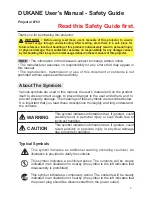 Предварительный просмотр 1 страницы Dukane ImagePro 8763 Safety Manual