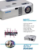 Preview for 1 page of Dukane ImagePro 8767 Specifications