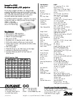 Preview for 2 page of Dukane ImagePro 8769 Specifications