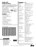 Preview for 2 page of Dukane ImagePro 8770 Specification Sheet