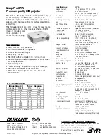 Preview for 2 page of Dukane ImagePro 8771 Specifications