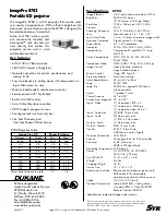 Preview for 2 page of Dukane ImagePro 8782 Specifications