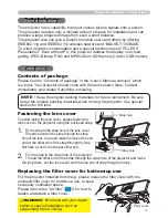 Preview for 3 page of Dukane ImagePro 8784 Operating Manual