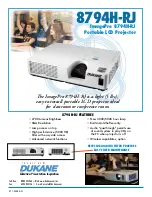 Dukane ImagePro 8794H-RJ Specifications preview