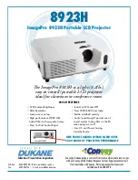 Dukane ImagePro 8923H Specifications preview