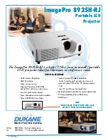 Dukane ImagePro 8925H-RJ Specifications предпросмотр