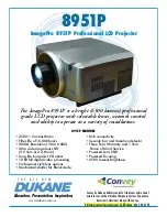 Preview for 1 page of Dukane ImagePro 8951P Specifications