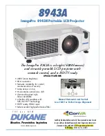 Dukane Portable LCD Projector ImagePro 8943A Specifications preview