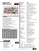 Preview for 2 page of Dukane Portable LCD Projector ImagePro 8943A Specifications