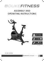 Duke Fitness SC40 Assembly And Operating Instructions Manual preview