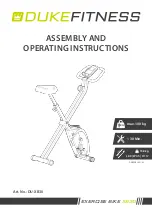 Предварительный просмотр 1 страницы Duke Fitness XB30 Assembly And Operating Instructions Manual