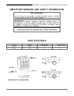 Предварительный просмотр 3 страницы Duke 155131U Installation And Operation Manual