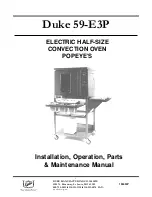 Preview for 1 page of Duke 155433P Installation, Operation, Parts & Maintenance Manual