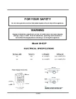 Preview for 4 page of Duke 155433P Installation, Operation, Parts & Maintenance Manual