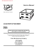 Предварительный просмотр 1 страницы Duke ACTW-1 Service Manual