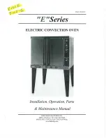 Duke E101E Installation, Operation, Parts & Maintenance Manual preview