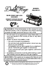 Duluth Forge PFS FDLR18-1 Owner'S Operation And Installation Manual preview