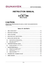 Dunavox DX-48.130K Instruction Manual preview