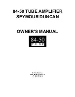 Duncan 84-50 Tube Owner'S Manual preview