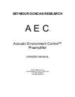 Duncan A E C Owner'S Manual preview