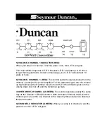 Preview for 6 page of Duncan Convertible 60 WATT Owner'S Manual