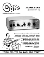 Preview for 1 page of Duncan MAMA BEAR User Manual