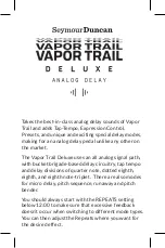 Предварительный просмотр 2 страницы Duncan Vapor Trail Deluxe Manual