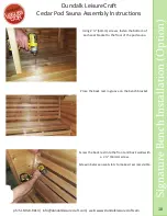 Предварительный просмотр 2 страницы Dundalk LeisureCraft Cedar Pod Sauna Assembly Instructions