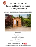 Preview for 1 page of Dundalk LeisureCraft Indoor Cabin Sauna Assembly Instructions Manual