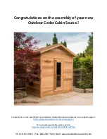 Preview for 20 page of Dundalk LeisureCraft Indoor Cabin Sauna Assembly Instructions Manual