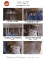 Preview for 8 page of Dundalk LeisureCraft Kota Sauna Assembly Instructions Manual