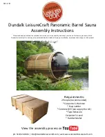 Preview for 1 page of Dundalk LeisureCraft Panoramic Barrel Sauna Assembly Instructions Manual