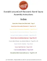 Preview for 2 page of Dundalk LeisureCraft Panoramic Barrel Sauna Assembly Instructions Manual