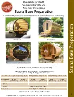 Preview for 3 page of Dundalk LeisureCraft Panoramic Barrel Sauna Assembly Instructions Manual